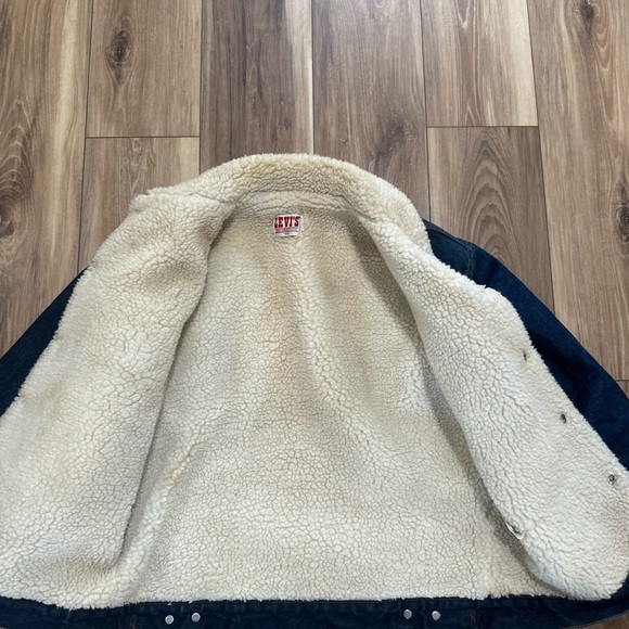 Levi's vintage San Francisco sherpa lined denim jean trucker jacket size 44L - Picture 5 of 7